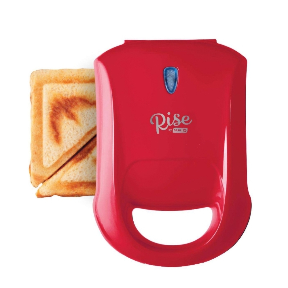 Rise Sandwich Maker by Dash in Red Nonstick Surface NWT Easy Wipe Clean
